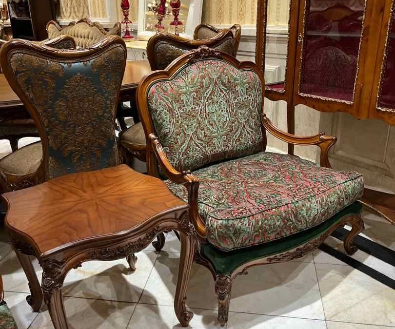 فروش ویژه مبلمان لوکس تمام چوب معرق | بوفه لاکچری خمره‌ای | منطقه کمرد