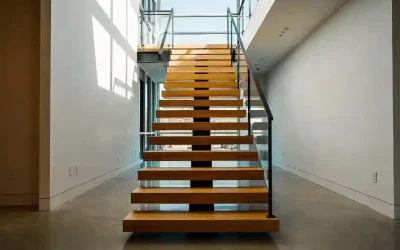 اجرای کف پله چوبی سفارشی | ترکیب زیبایی و کاربری در راهپله