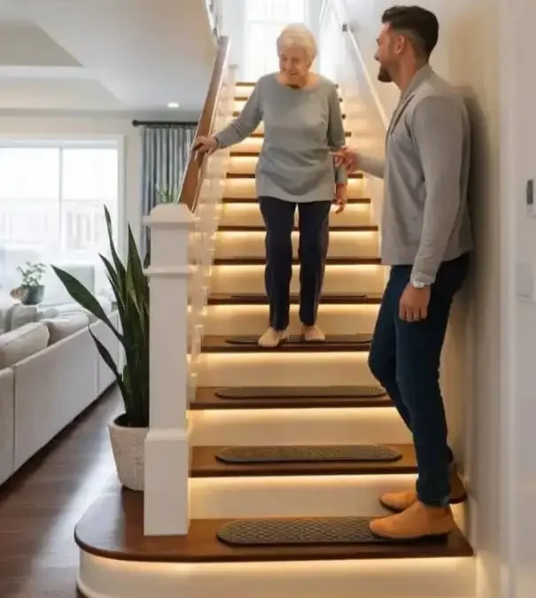 طراحی حرفه ای نرده چوبی و هندریل فلزی پله